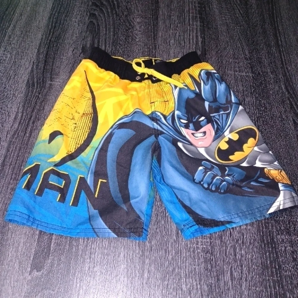 Boys- Batman Swimming Trunks- Size XS 4-5